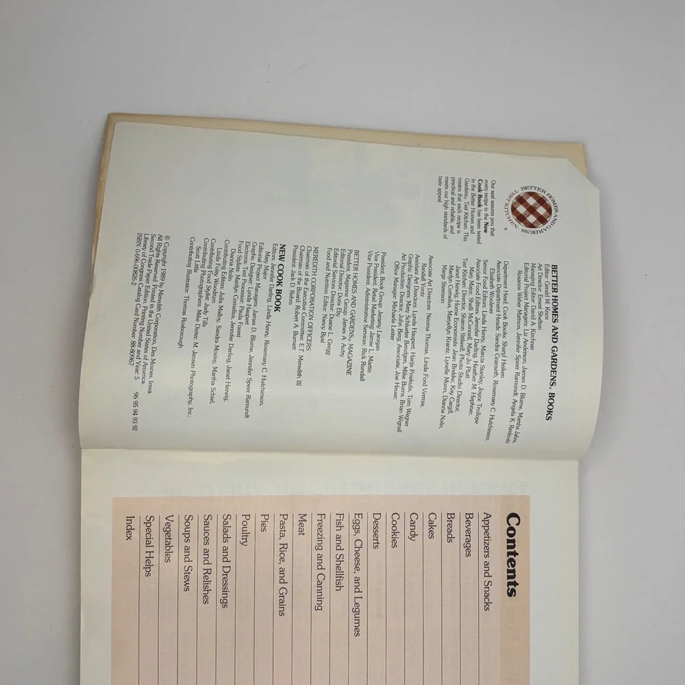 Better Homes and Gardens New Cook Book 1989 Plaid Binder Vintage Paperback